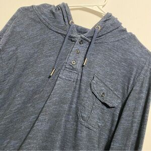 Buffalo David Bitton Shirt Mens XX Large Blue Hooded Casual Pullover Street